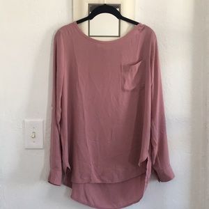 LOFT blouse mauve purple dark lilac